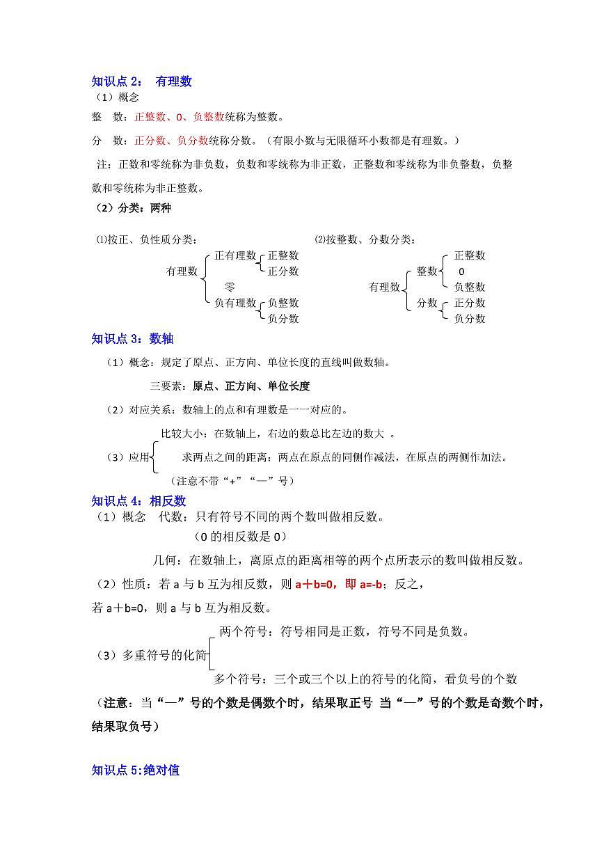 第1章 有理数单元复习(考点归纳+知识梳理+真题训练)(解析版)第2页