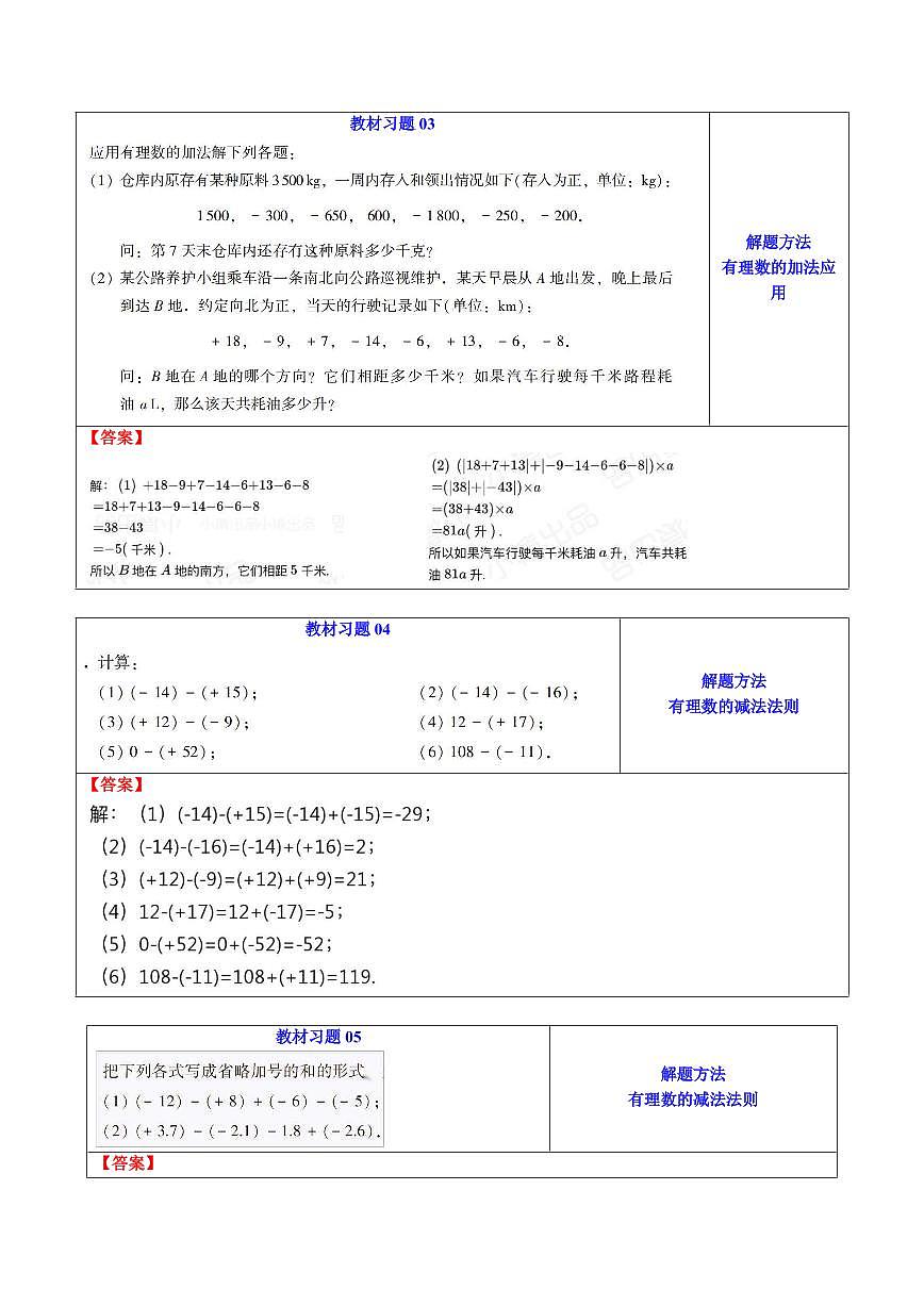 第03讲 有理数的加法和减法(解析版)第3页