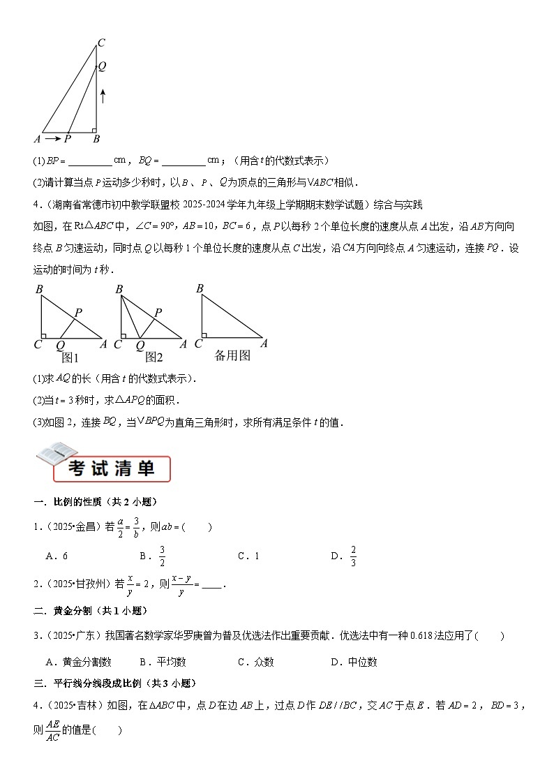 2026中考数学夺分知识必备12相似三角形（易错清单11个考试清单真题专练）（学生版+名师详解版）第3页
