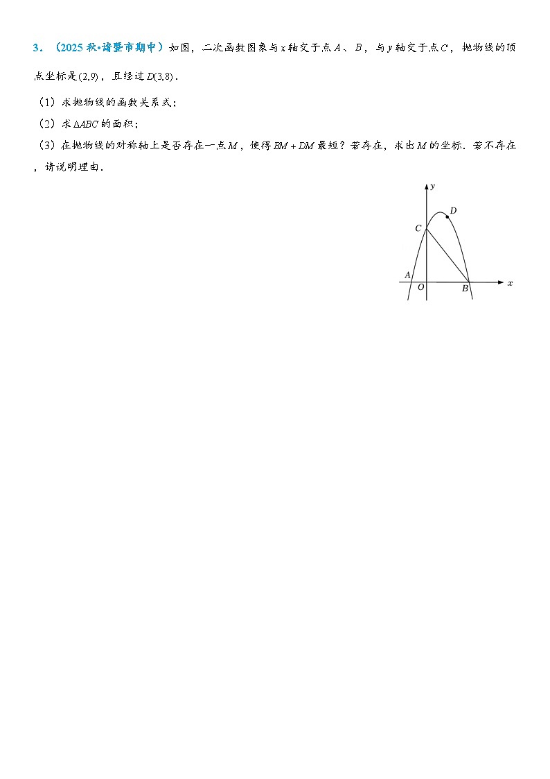 2026年中考数学压轴题专项练习-将军饮马（3）（学生版+名师详解版）第2页
