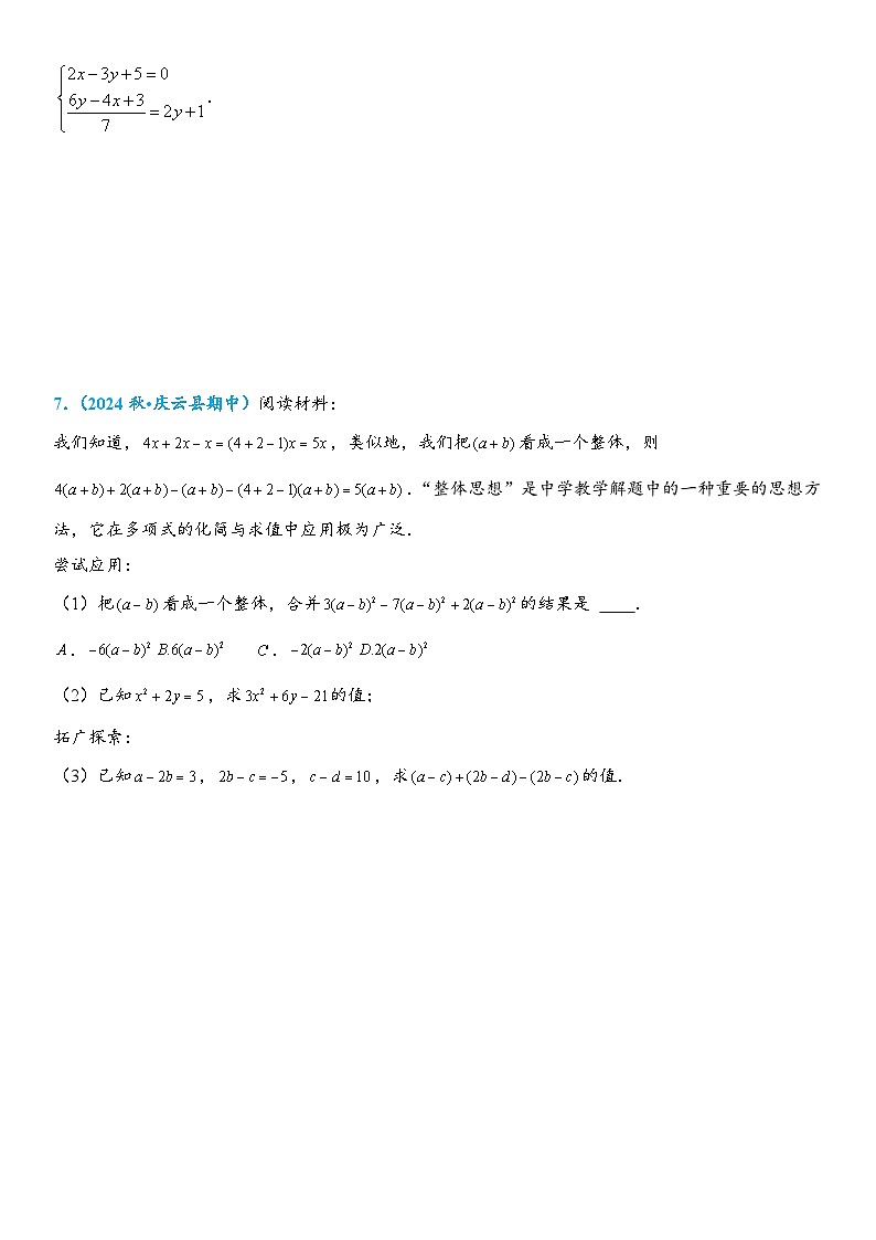 2026年中考数学压轴题专项练习-整体思想（学生版+名师详解版）第2页