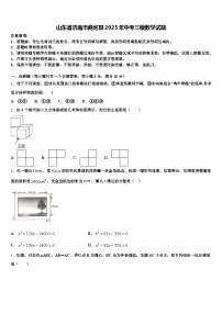 山东省济南市商河县2025年中考三模数学试题含解析