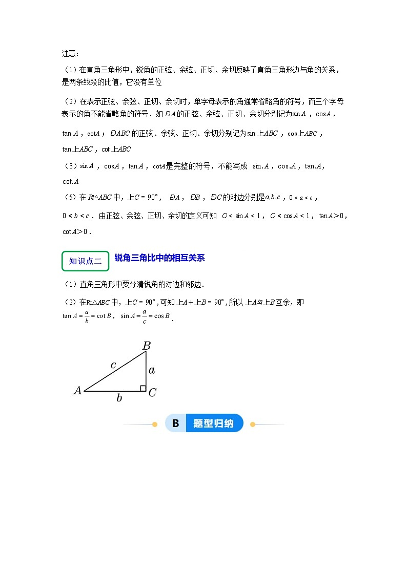 2025_2026学年25.1锐角的三角比的意义[4大题型提分练]数学[沪教版]五四制九年级上册第3页