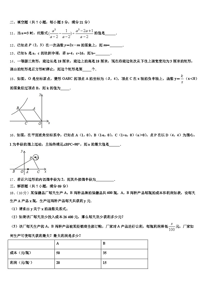 山西省晋城市阳城县2024-2025学年中考试题猜想数学试卷含解析第3页