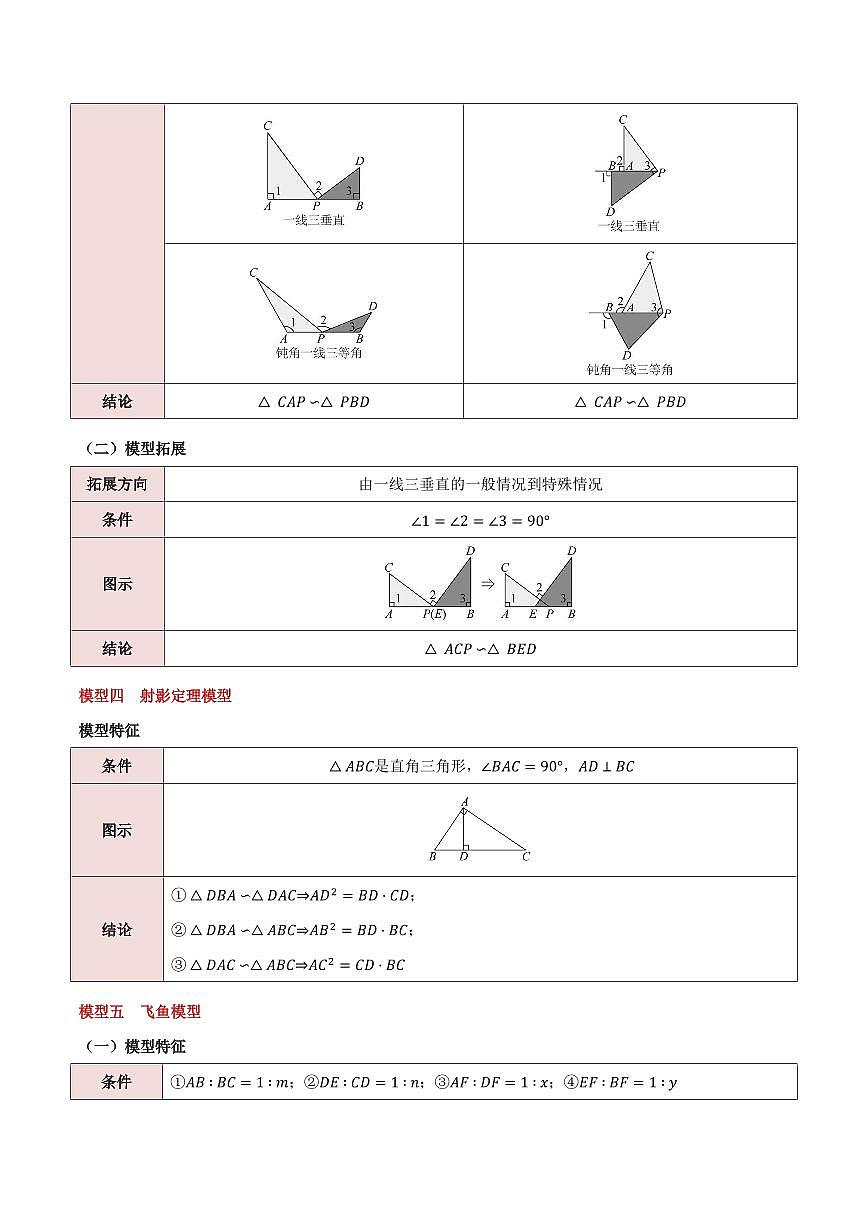 专题01 相似三角形的八大模型(专项训练)(解析版)第3页