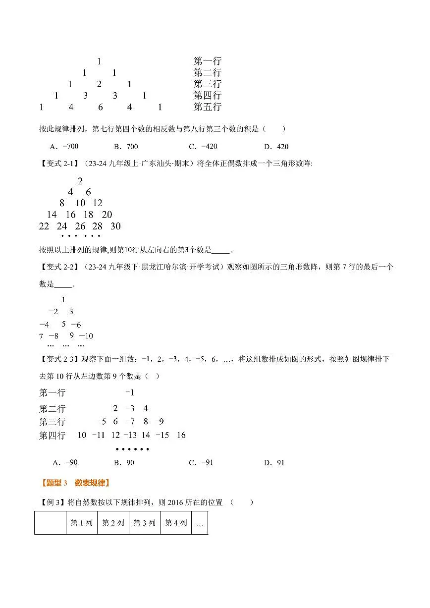 专题02 有理数中的规律(代数推理)问题(专项训练)(原卷版)第2页