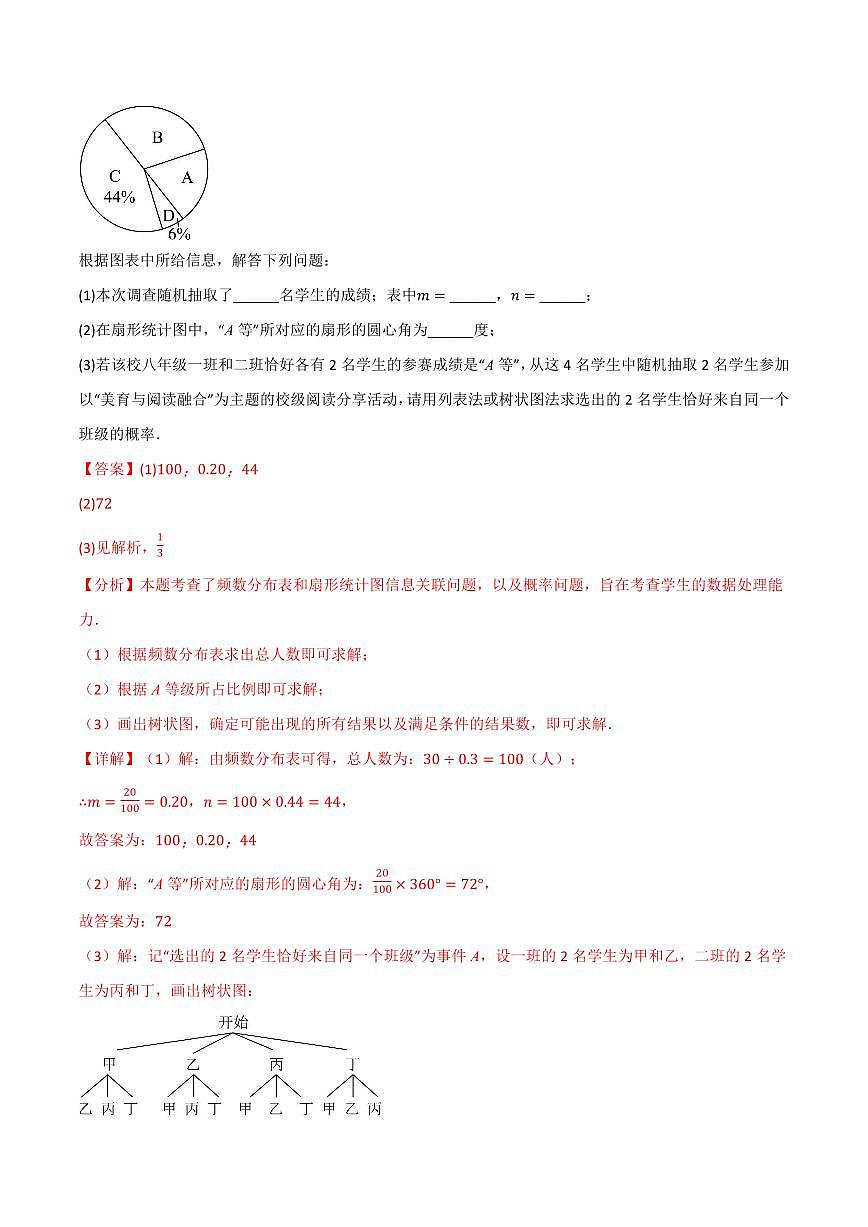 专题01 统计与概率的综合应用真题演练(40题)(专项训练)(解析版)第3页