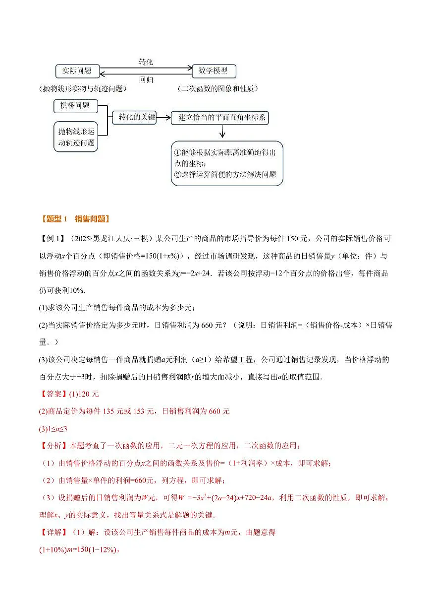 专题22.5 实际问题与二次函数(讲义)(解析版)第2页