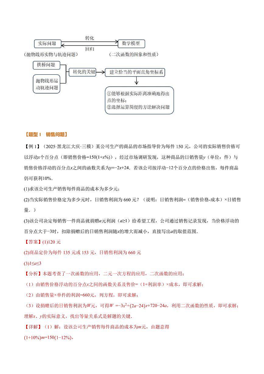 专题22.5 实际问题与二次函数(讲义)(解析版)第2页