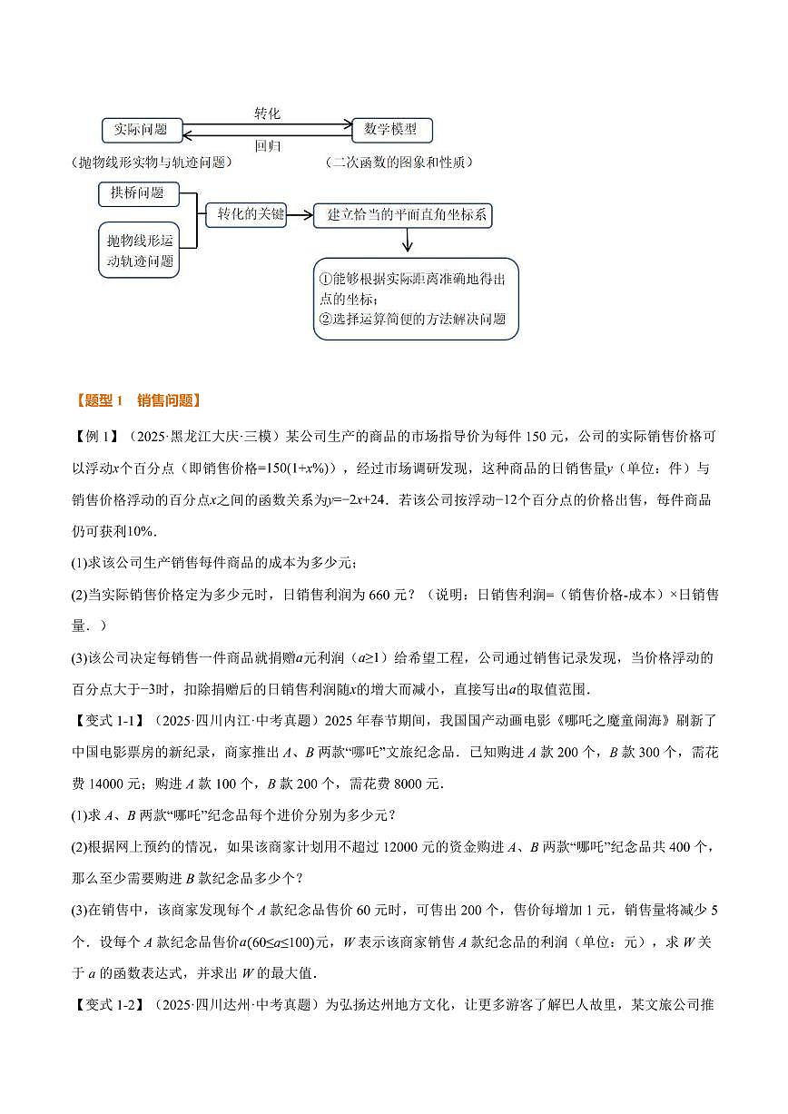 专题22.5 实际问题与二次函数(讲义)(原卷版)第2页