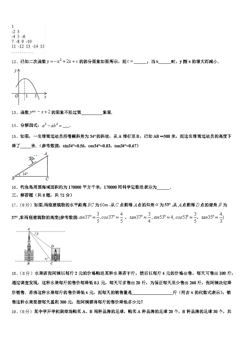 师宗县2024-2025学年中考数学四模试卷含解析第3页