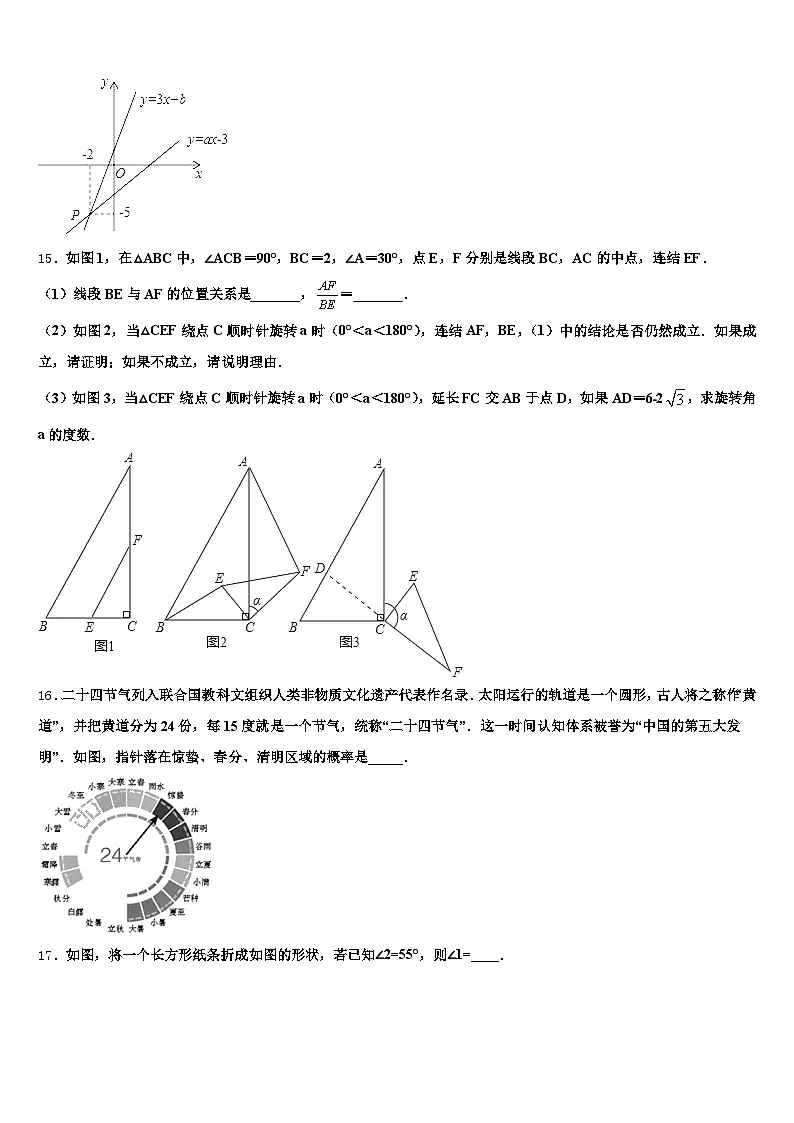 2025届福建省龙岩市永定县中考适应性考试数学试题含解析第3页