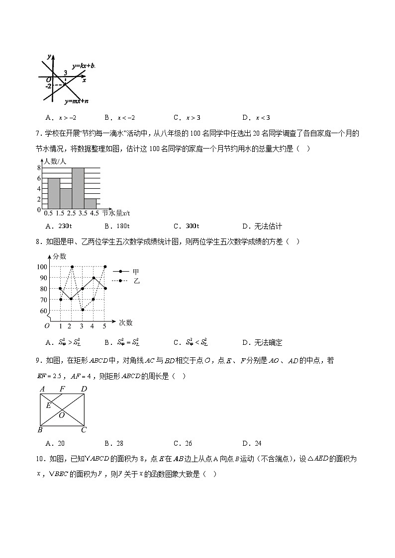 河北省廊坊市部分学校2024-2025学年八年级下学期期末考试数学试卷(含解析)第2页