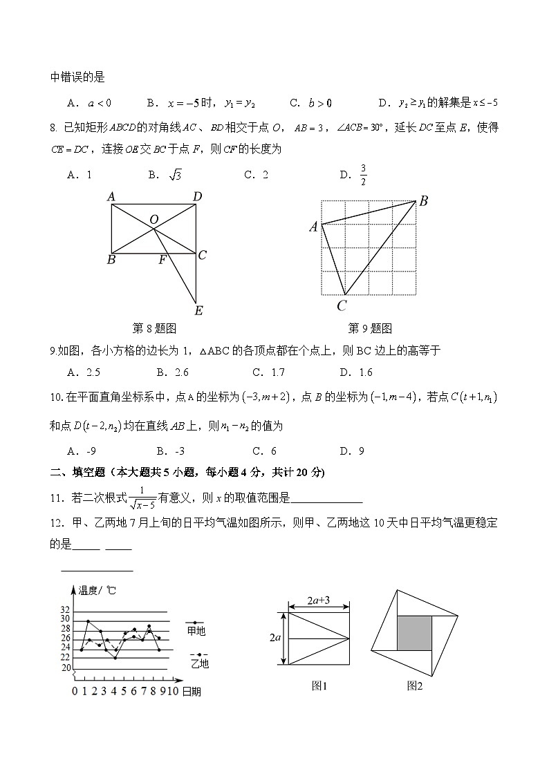 山东省德州市齐河县2024-2025学年八年级下学期期末检测数学试卷(含答案)第2页