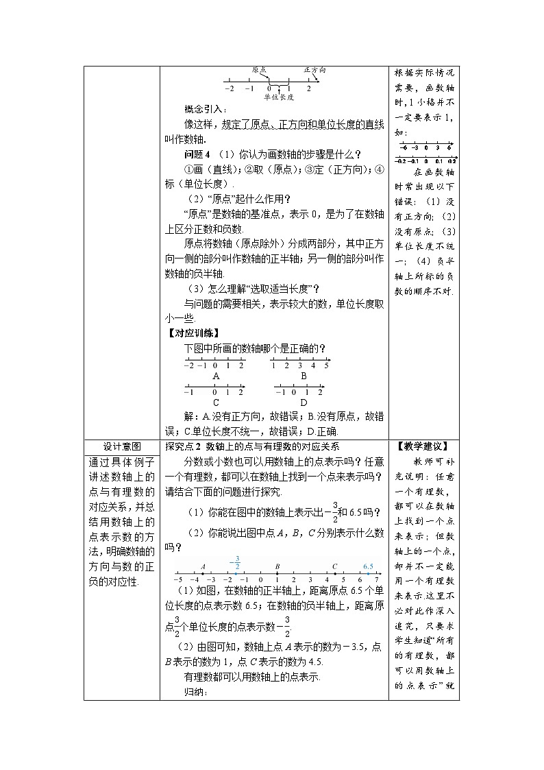 1.2.2 数轴  人教版（2024）七年级上册数学教案第3页