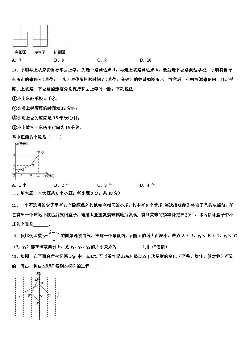 2024-2025学年渭源县中考五模数学试题含解析第3页