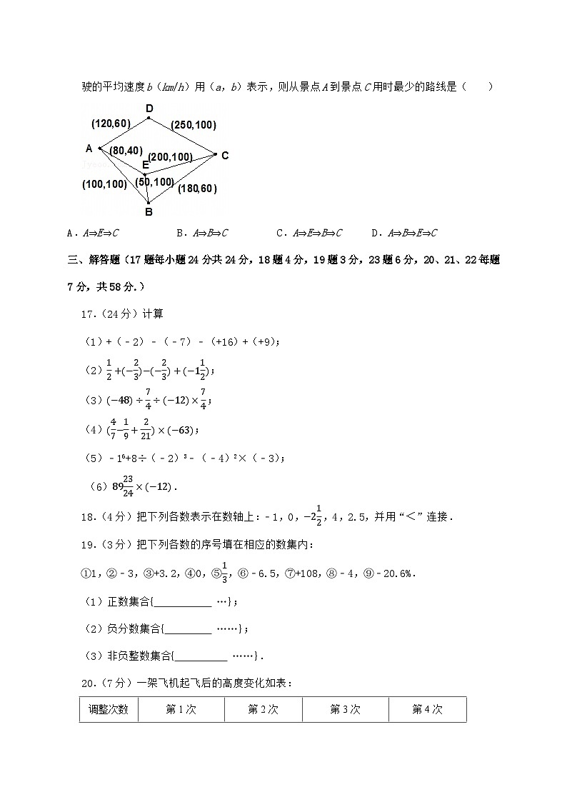 2024_2025学年江苏省常州实验中学七年级上学期月考数学检测试卷（10月）含答案第3页