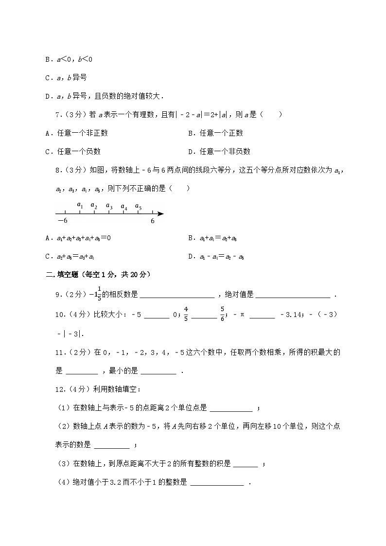 2024_2025学年江苏省常州市新北实验中学七年级上学期月考数学检测试卷（10月）含答案第2页