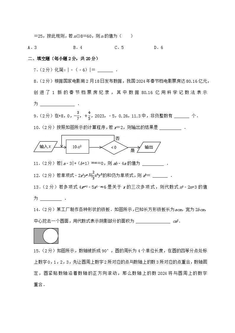 2024_2025学年江苏省南京二十九中七年级上学期第一次月考数学检测试卷（含答案）第2页