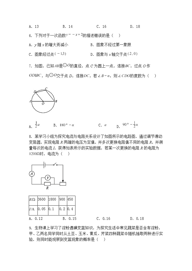 广东省东莞市万江区翰林学校2025年初中学业水平九年级上学期数学一模模拟测试卷（含答案解析）第2页