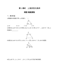 初中数学人教版（2024）八年级上册（2024）13.3.1 三角形的内角第1课时练习题