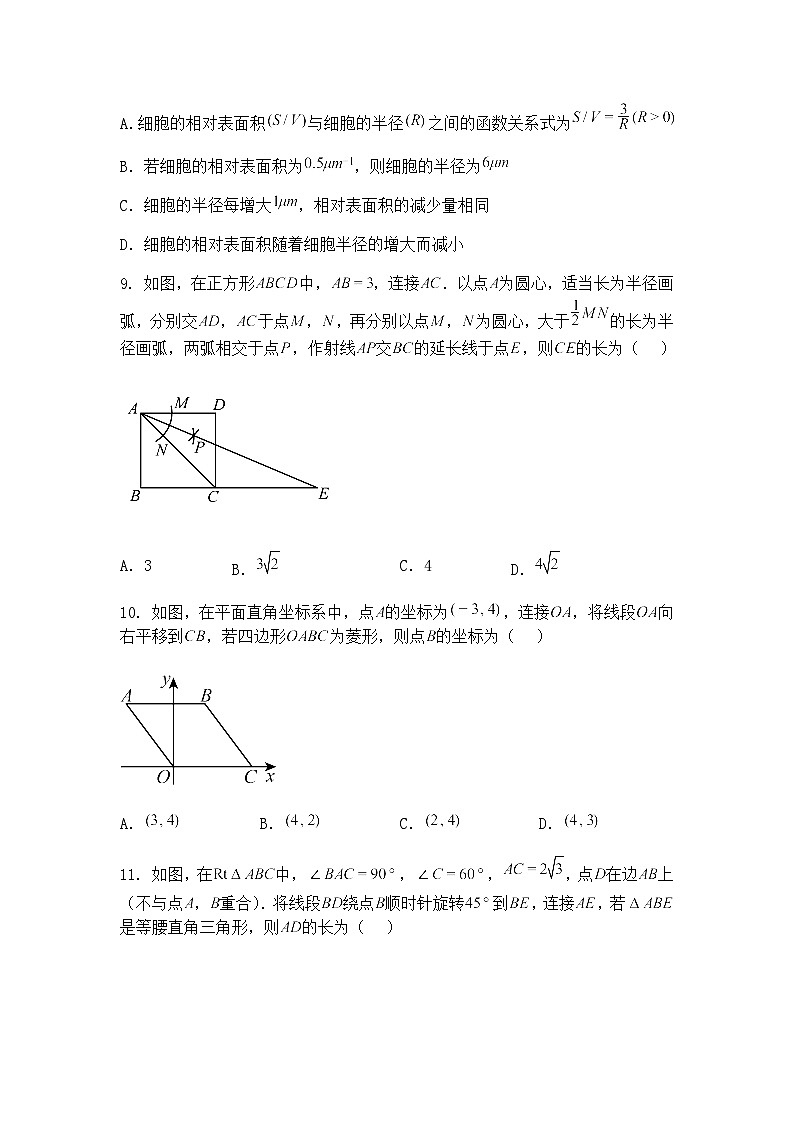 2025年海南省部分学校中考第一次模拟九年级上学期数学一模试题（含答案解析）第3页