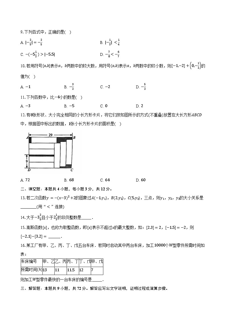 1.5有理数的大小  青岛版（2024）初中数学七年级上册同步练习（含详细答案解析）第2页