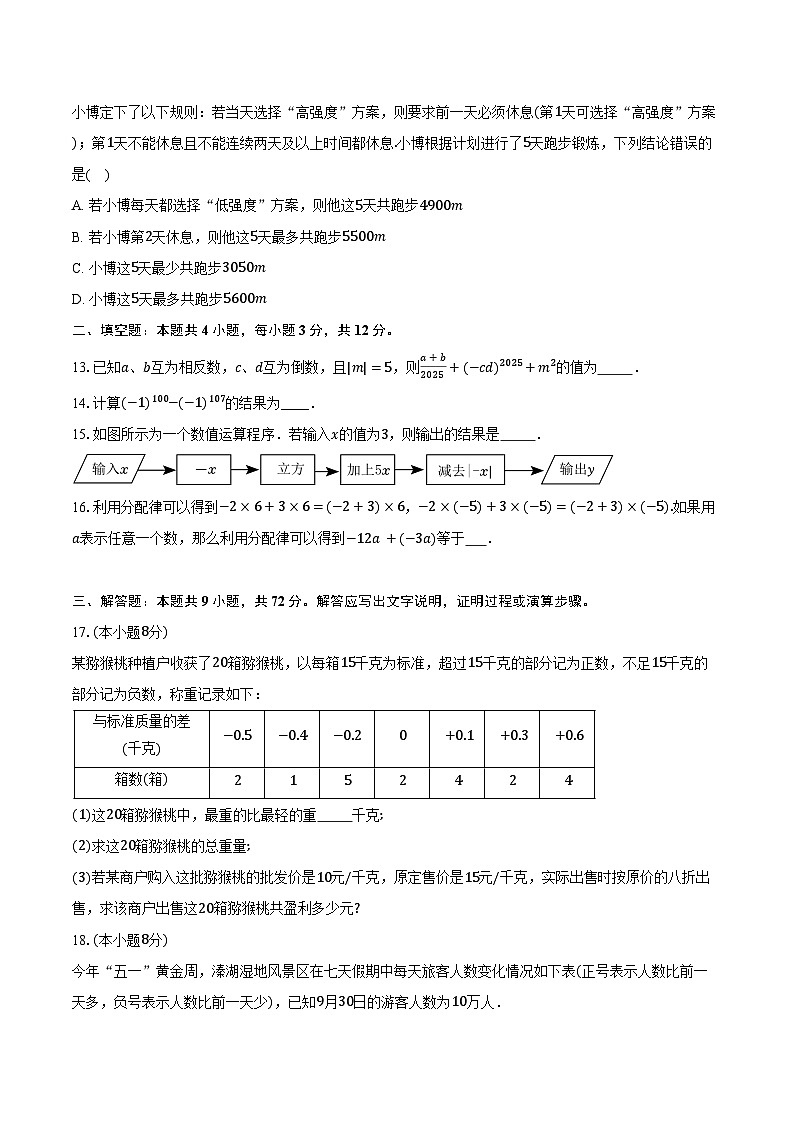 2.4有理数的混合运算 青岛版（2024）初中数学七年级上册同步练习（含详细答案解析）第3页