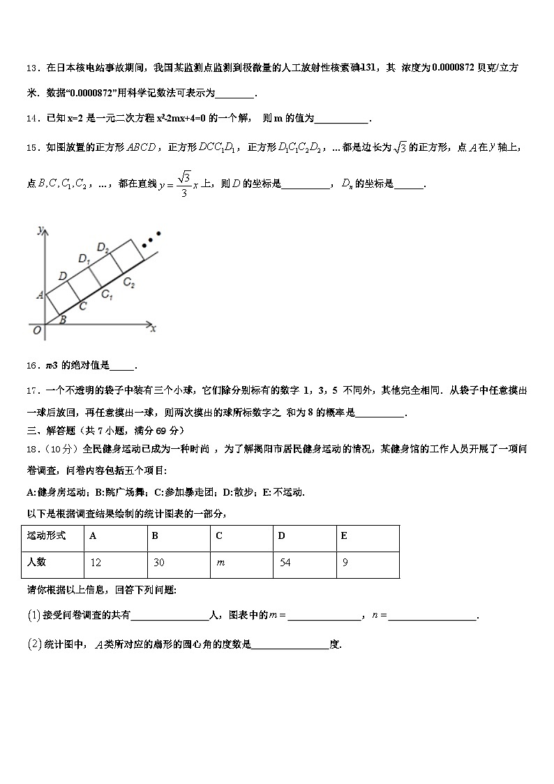 2025年山东省济宁市邹城市中考数学模拟预测试卷含解析第3页