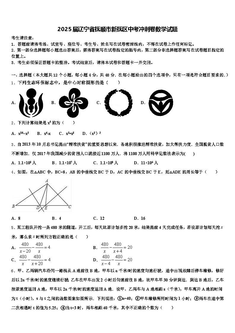 2025届辽宁省抚顺市新抚区中考冲刺卷数学试题含解析第1页
