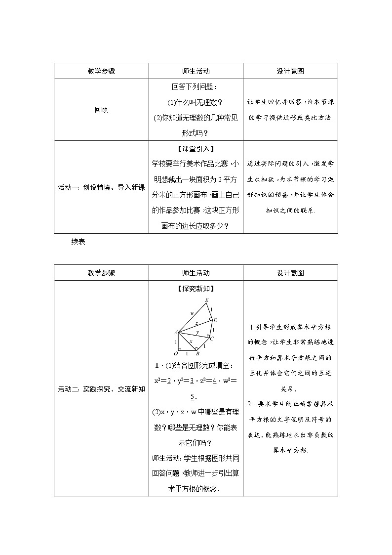 北师大版（2024）八年级上册数学第二章2 平方根与立方根 教案第2页
