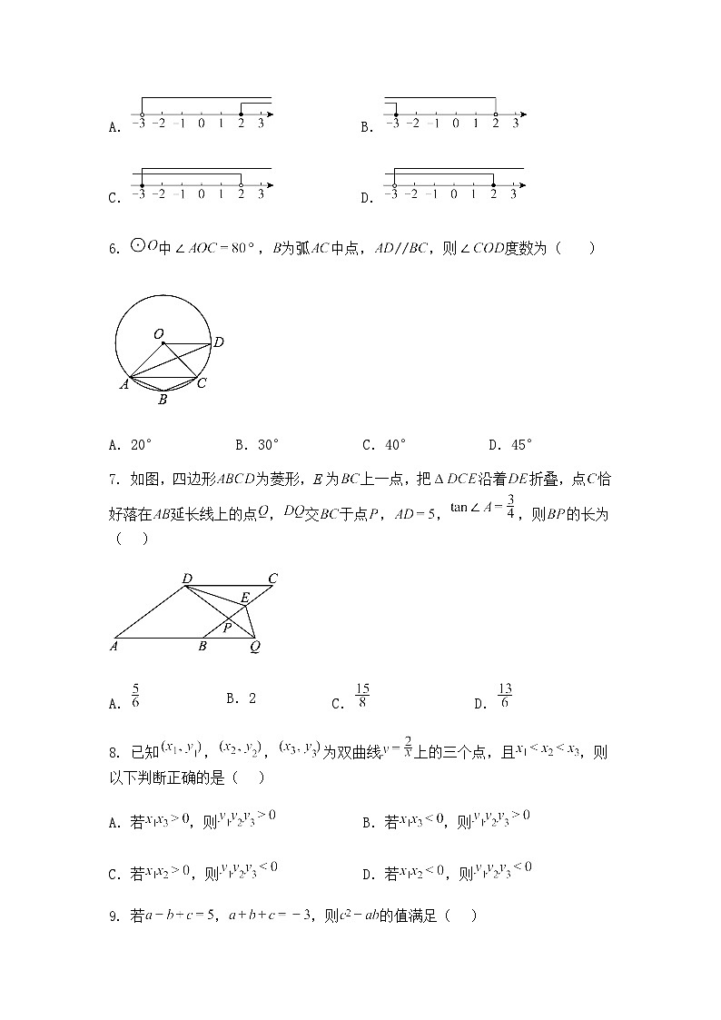 安徽省合肥市庐阳中学2025年中考二模九年级下学期数学试卷（含答案解析）第2页