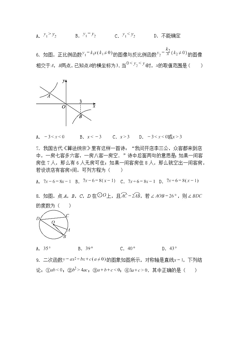辽宁省盘锦市新兴育才学校2024—2025学年下学期九年级下第三次模拟考试数学二模试卷（含答案解析）第2页