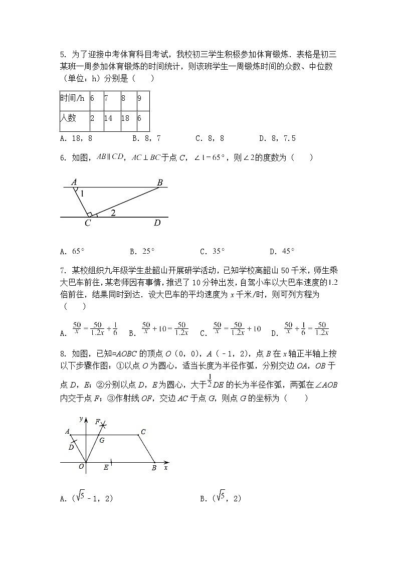 四川省雅安中学2024-2025学年九年级下学期4月“二诊”数学二模试题（含答案解析）第2页
