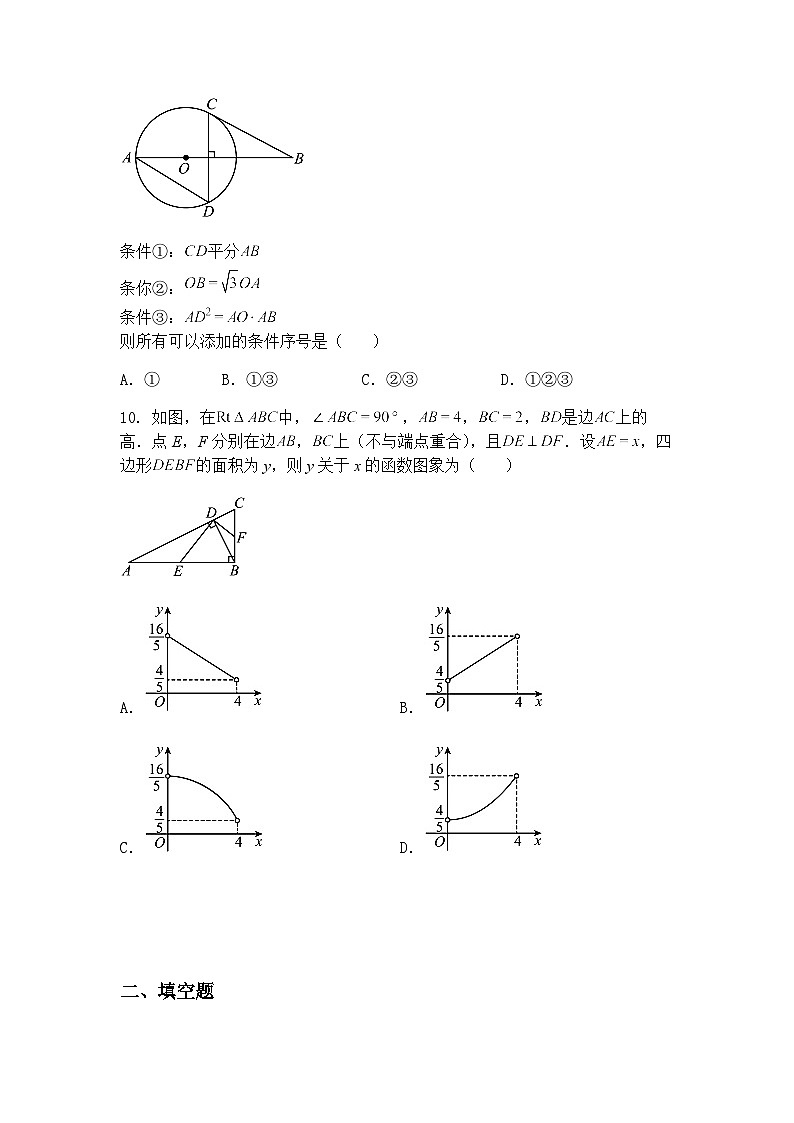 河南省新乡市牧野区河南师范大学附属中学2025年九年级下学业水平第二次模拟测评数学二模试卷（含答案解析）第3页