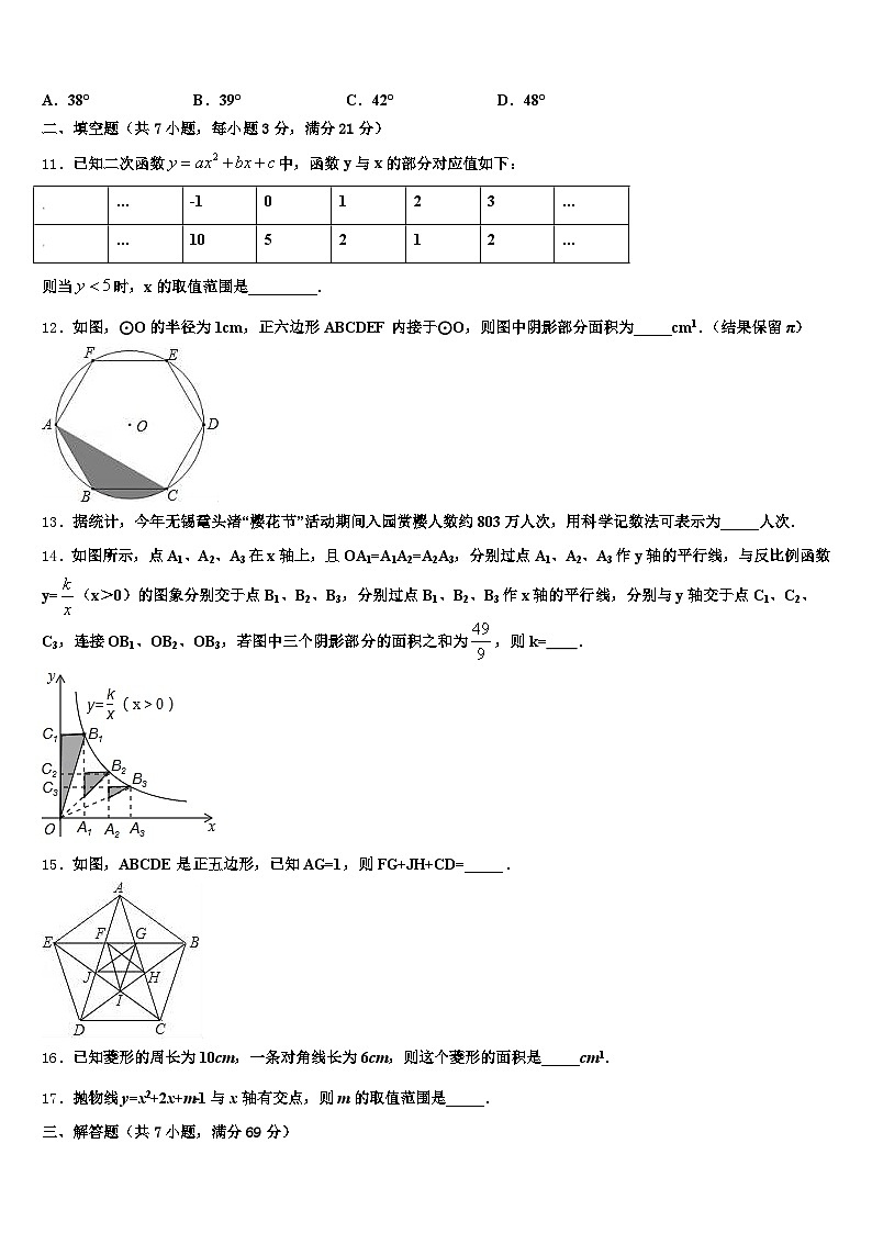江苏省盐城市盐都区2025届中考数学五模试卷含解析第3页