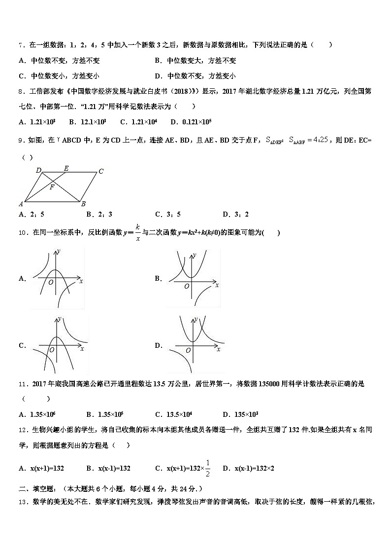 双鸭山市2024-2025学年中考数学最后一模试卷含解析第2页