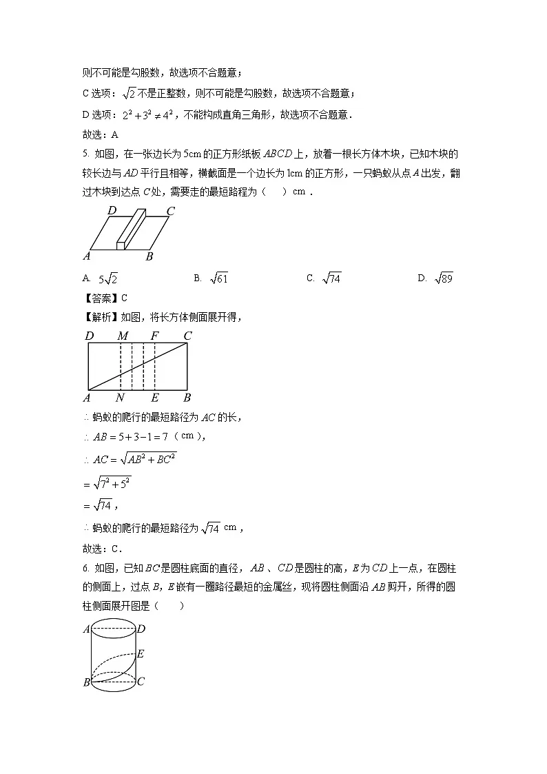 辽宁省沈阳市2025-2026学年八年级上学期开学考试数学试卷（解析版）第3页