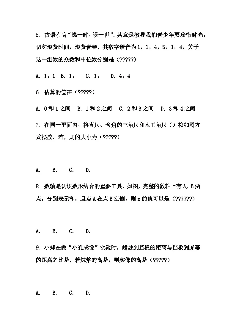 2025年湖南省株洲市芦淞区中考模拟九年级下三模数学试卷（含答案解析）第2页