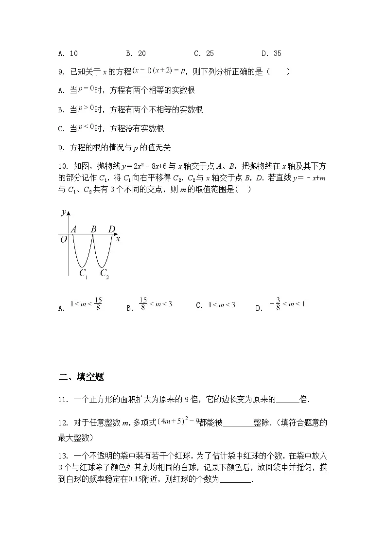 2025年河南省周口市郸城县几校联考三模九年级下数学试题（含答案解析）第3页