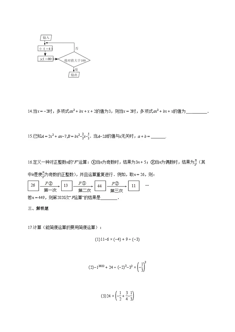 2024~2025学年江苏省镇江市初一上学期期中数学试题（含答案）第3页