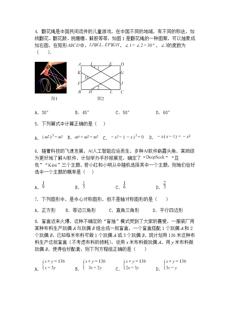辽宁省盘锦市大洼区第一中学2024-2025学年九年级下学期第四次模拟三模数学试卷（含答案解析）第2页