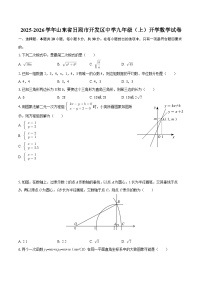 2025-2026学年山东省日照市开发区中学九年级（上）开学数学试卷-自定义类型