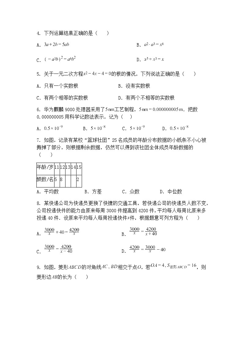 2025年辽宁省抚顺市新宾满族自治县教学质量检测（四）（三模）九年级下数学试题（含答案解析）第2页