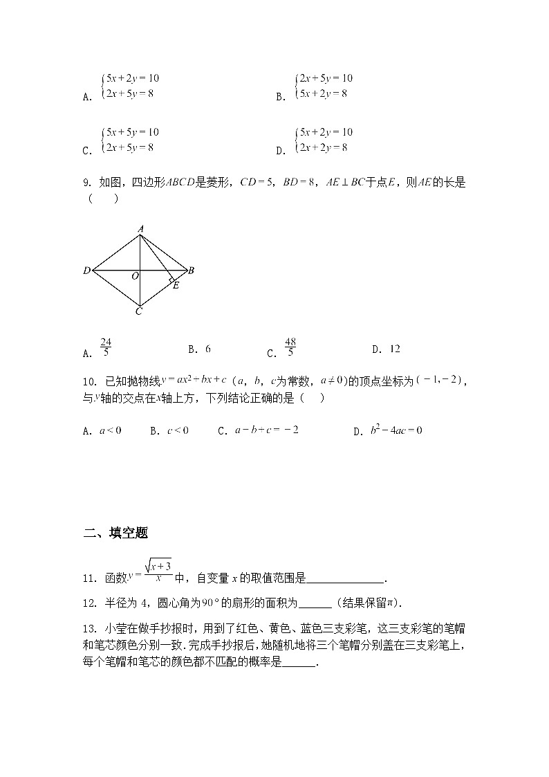 2025年5月辽宁省抚顺市新宾县木奇镇中学九年级下模拟三模数学测试题（含答案解析）第3页