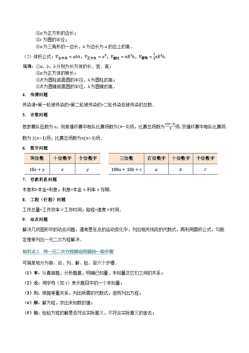 人教版2026年九年级上册数学举一反三专题21.5实际问题与一元二次方程练习(原卷版+解析)第2页