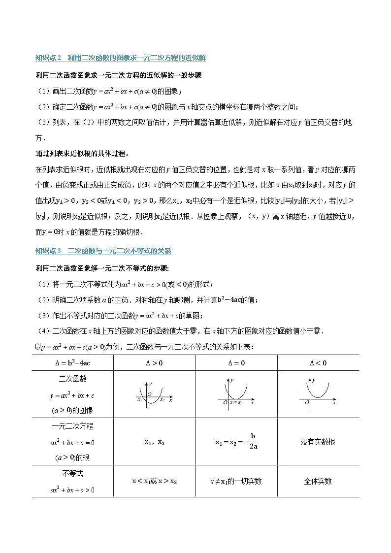人教版2026年九年级上册数学举一反三专题22.4二次函数与一元二次方程(原卷版+解析)第2页