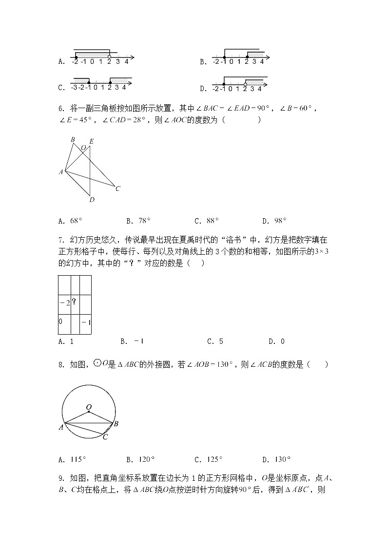 2025年湖北省中考九年级下数学冲刺模拟卷（六）（含答案解析）第2页