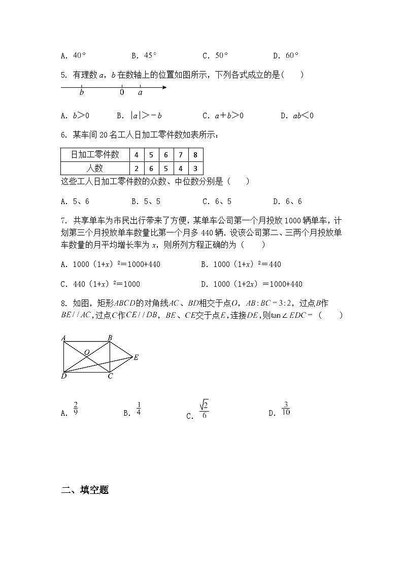 宁夏回族自治区2025年初中学业水平模拟考试九年级下数学试题（二）（含答案解析）第2页