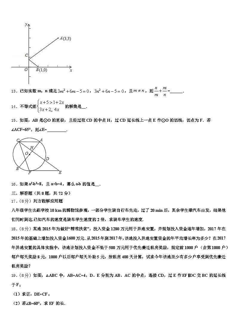 2025年芜湖市新芜区中考数学对点突破模拟试卷含解析第3页